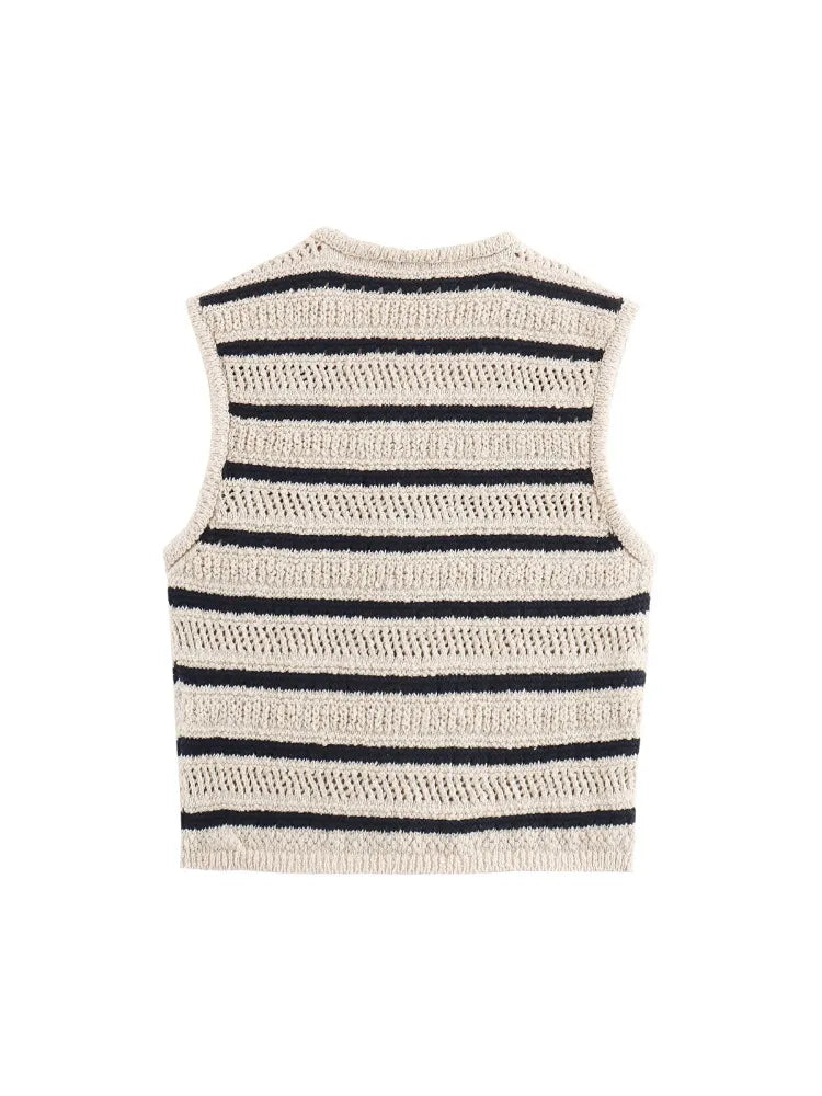 Women's Fashion Stripe Knit Top