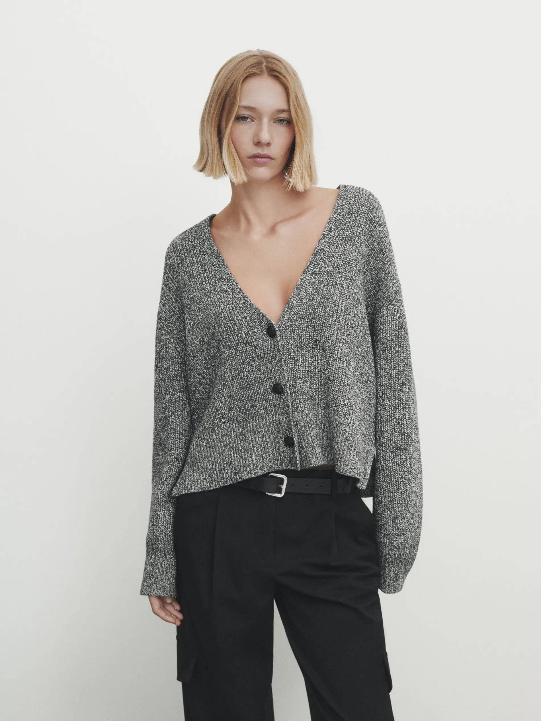 women's cotton knitted cardigan