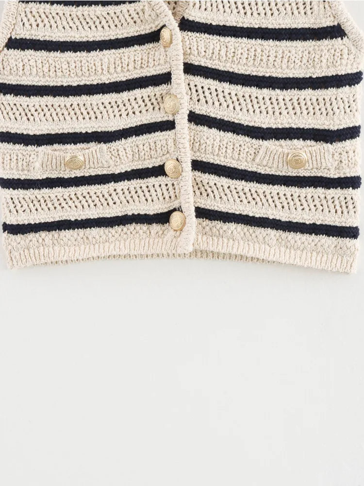 Women's Fashion Stripe Knit Top